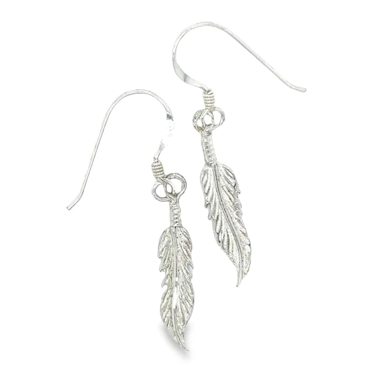 Tiny Feather Earrings