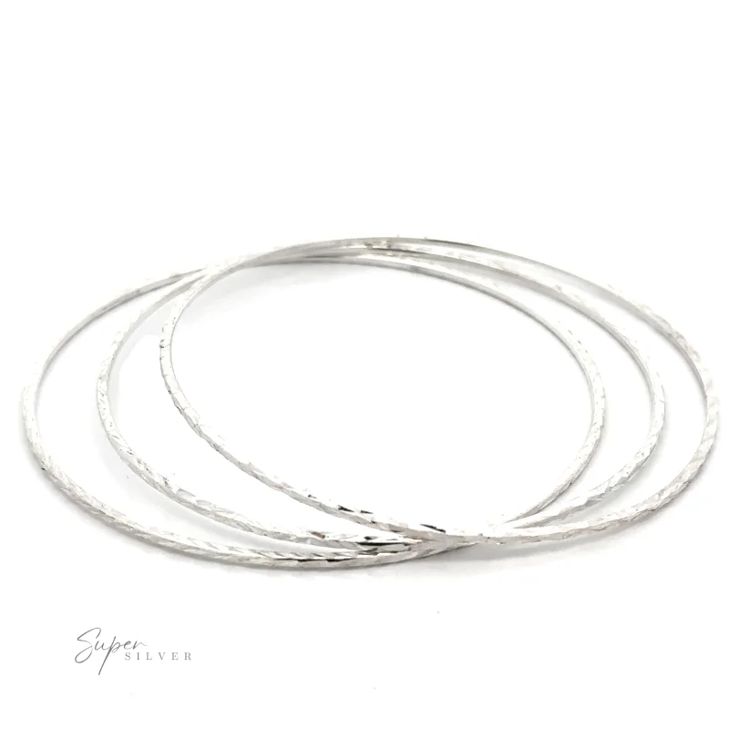 Dainty Squared Diamond Cut Bangle