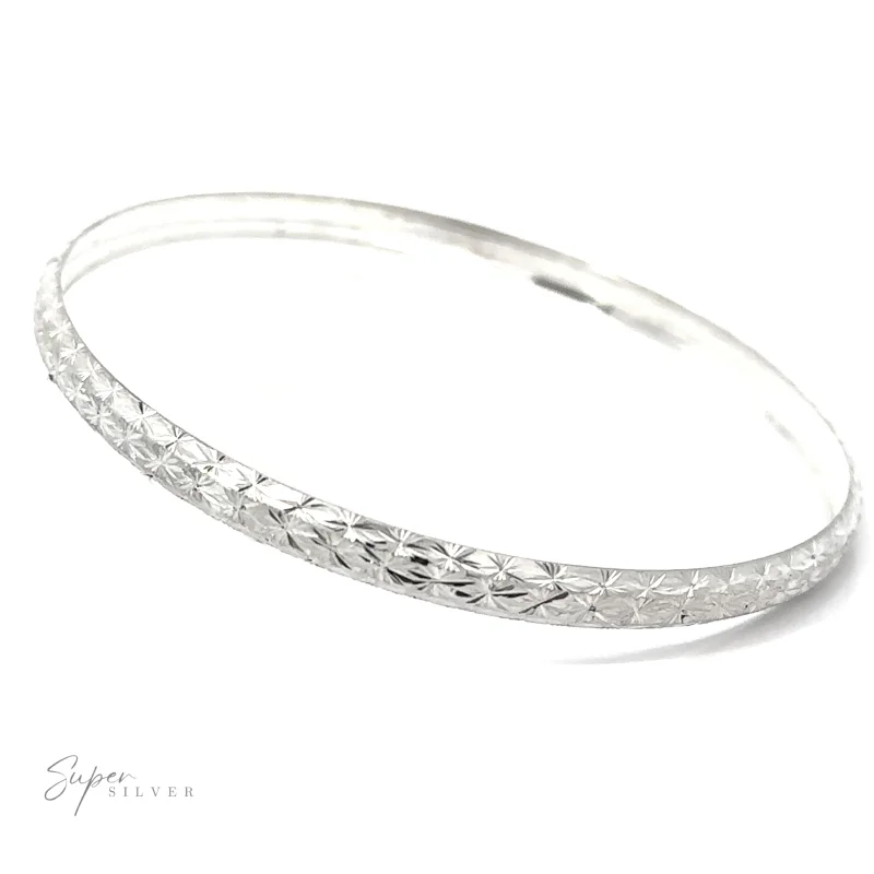 Elegant Etched Bangle Bracelet