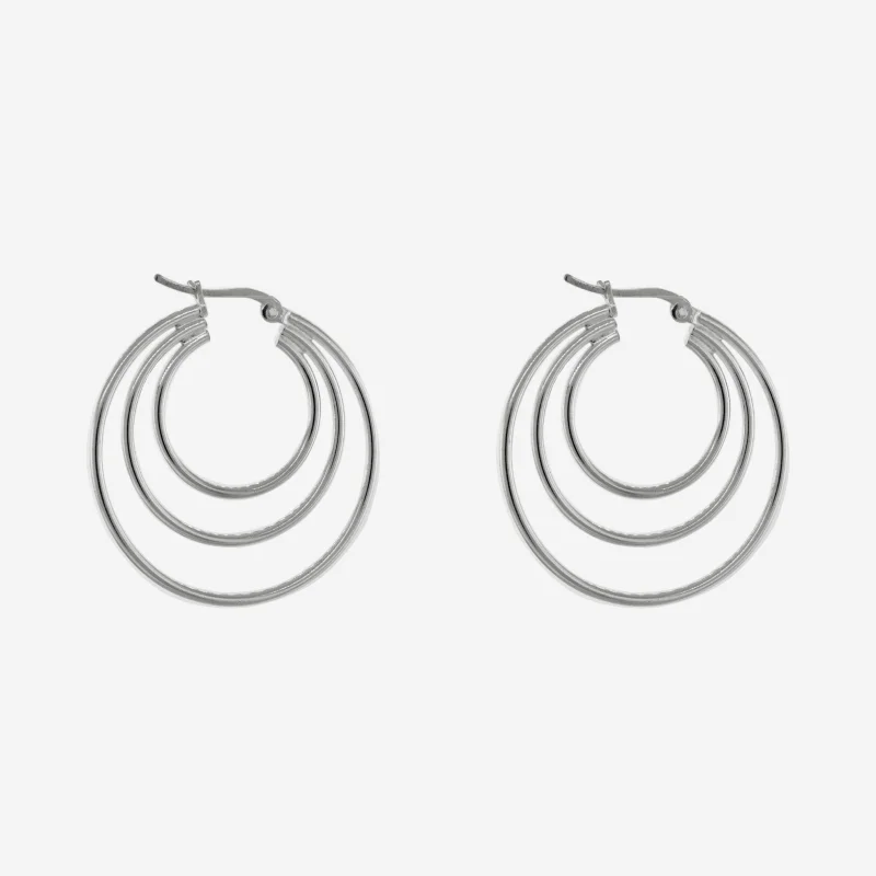 Three Tiered Hoop Earrings