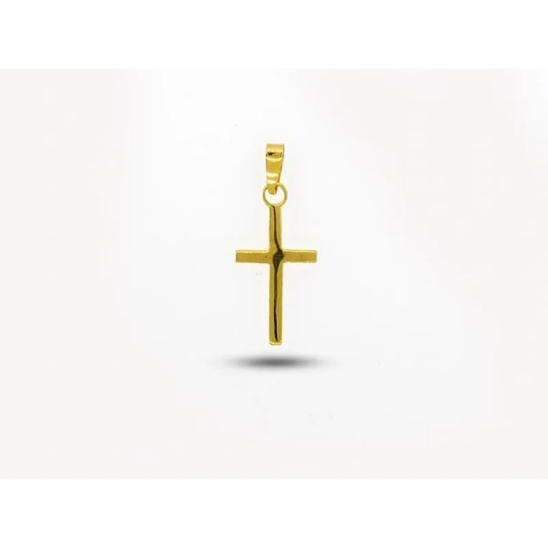 Small Cross Charm with Gold Overlay