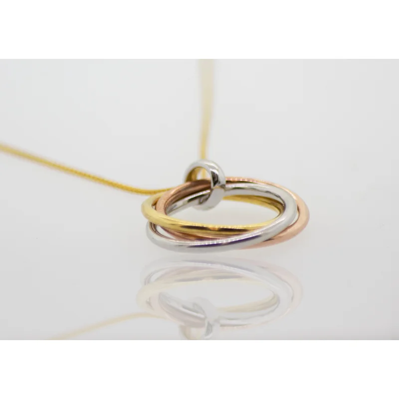 Simple and Elegant Gold and Rose Gold Plated Pendant