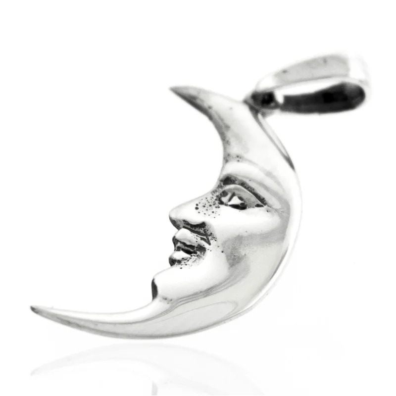 Crescent Man In The Moon Pendant