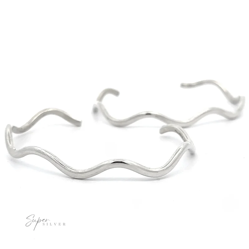 Native American Handmade Silver Wavy Cuff
