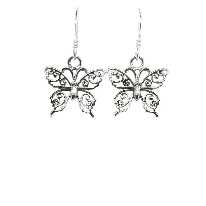 Small Filigree Butterfly Earring