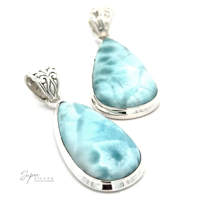 Teardrop Larimar Pendant