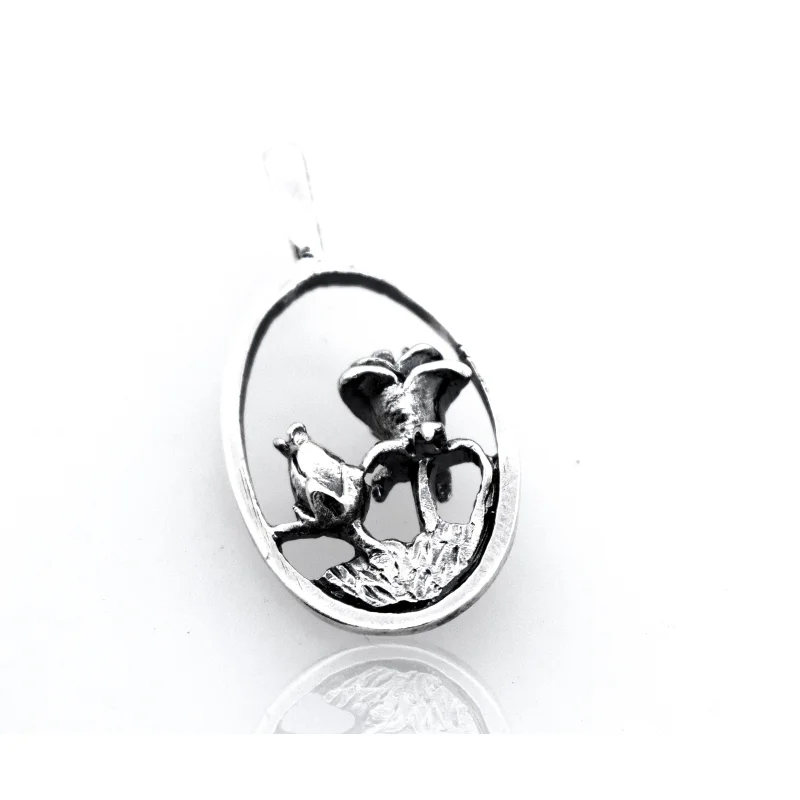Silver Lotus Pendant