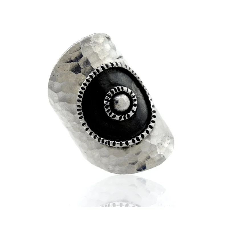 Sterling Silver Bull’s Eye Adjustable Ring