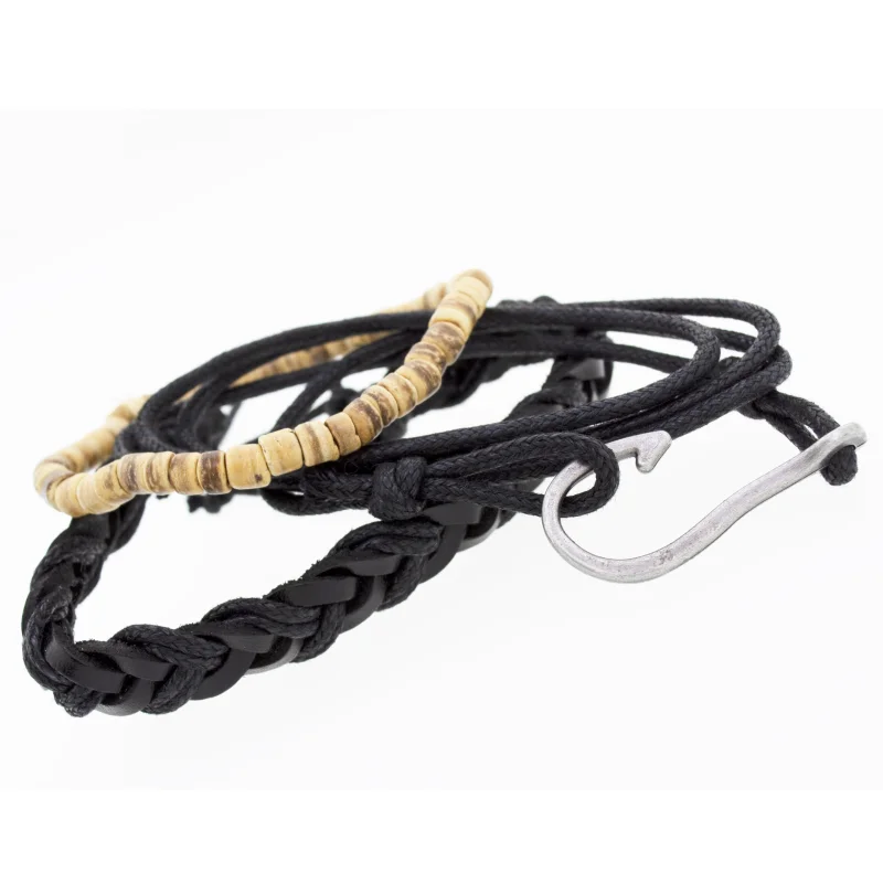 Three Bracelet Set Black