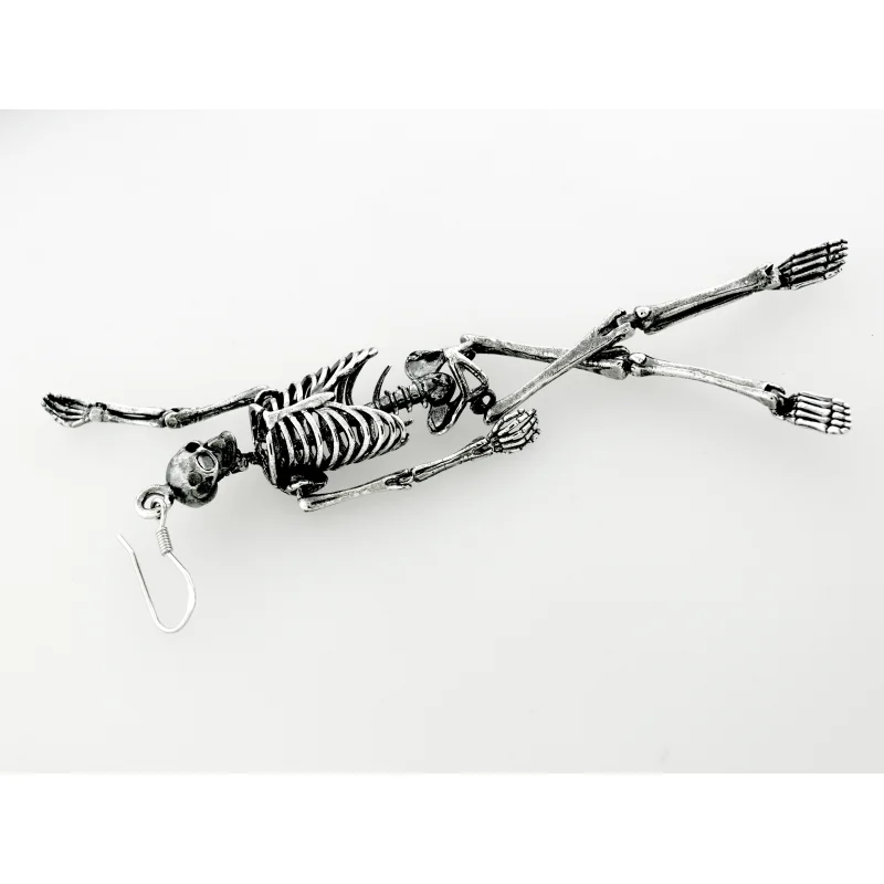 Sterling Silver Skeleton Earrings