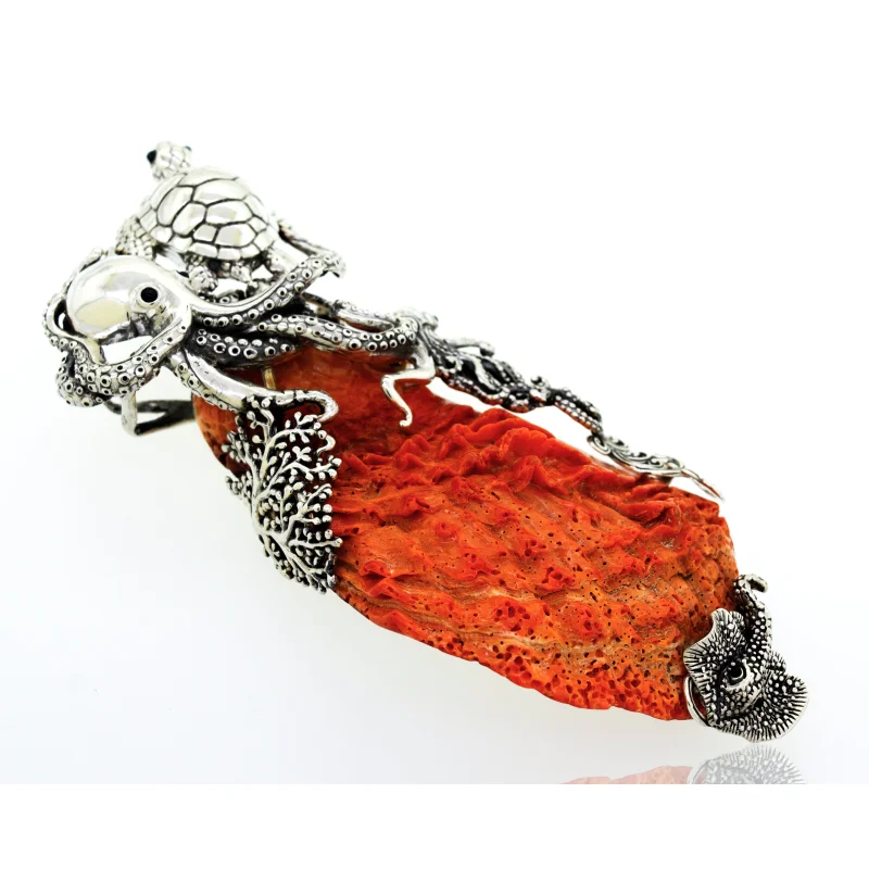 Handcrafted Spiny Shell Designer Pendant