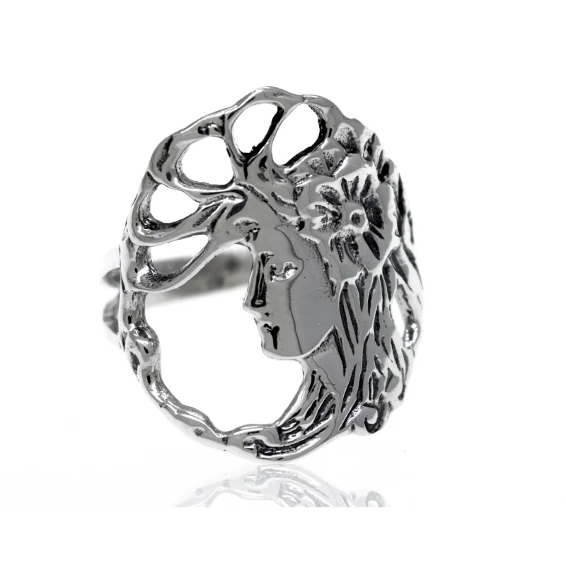 Sterling Silver Goddess Of Nature Ring