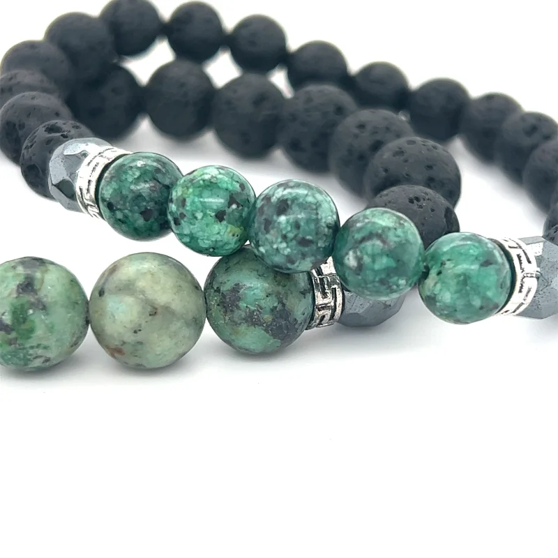 Essential Oil Bracelet with Turquoise And Lava Rock Stones