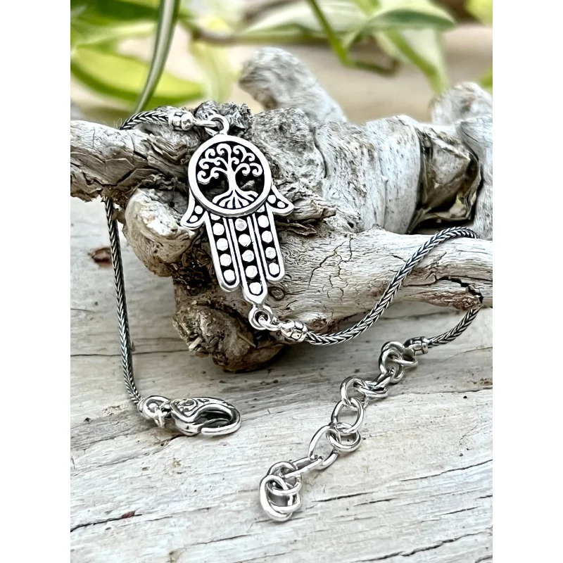 Hamsa with Tree of Life Bracelet