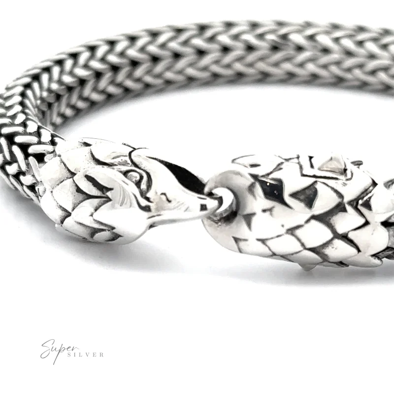 Heavy Braided Bracelet with Eagle Clasp