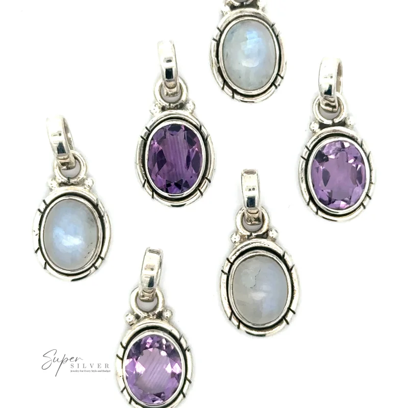 Simple And Elegant Oval Moonstone Pendant