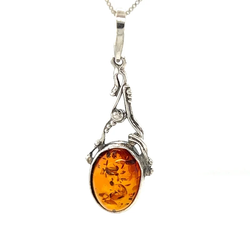 Enchanting Cognac Amber Pendant