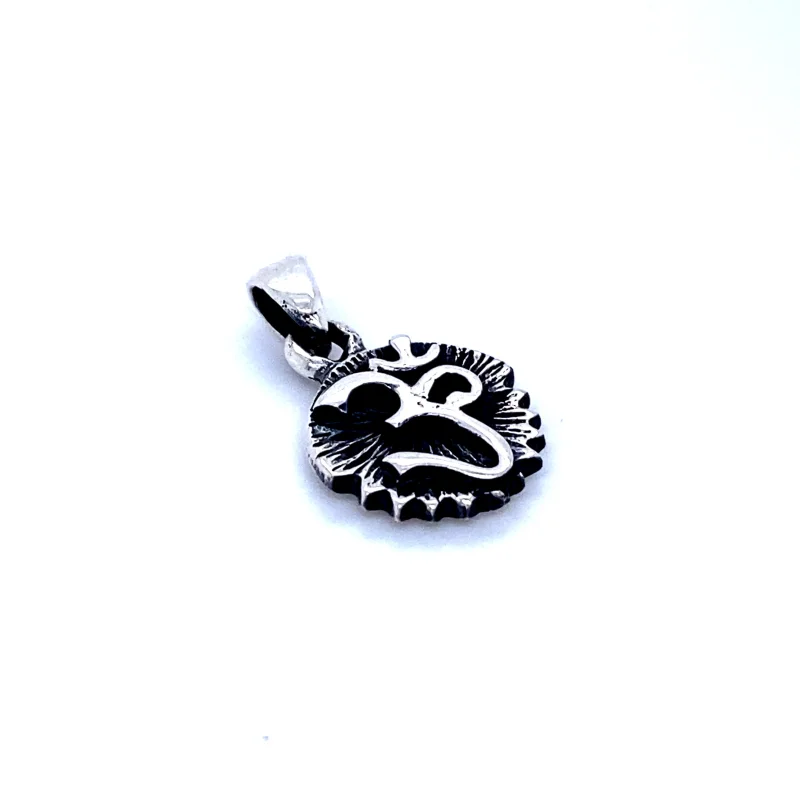 Om Charm with Burst Background
