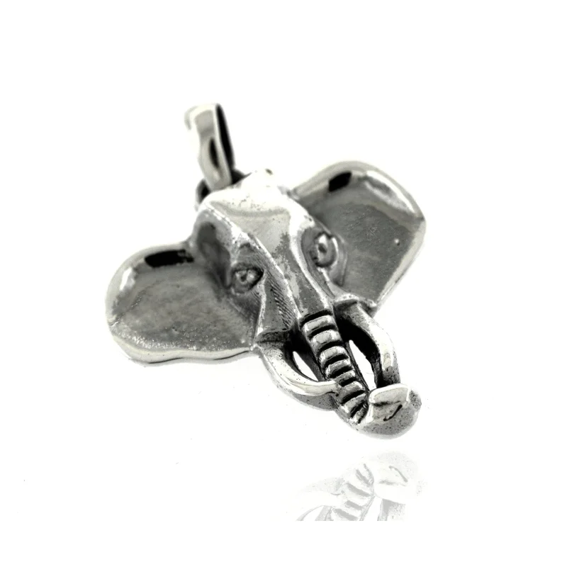 Striking Elephant Head Pendant