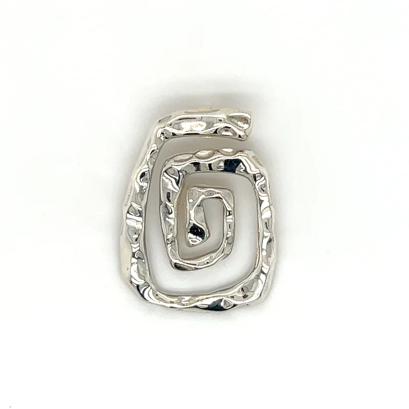Stunning Hammered Spiral Pendant