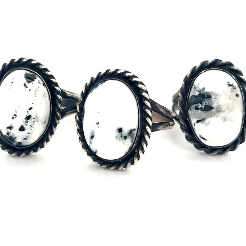 Unique White Buffalo Turquoise Ring