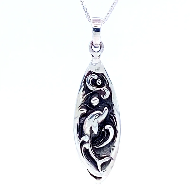 Dolphin Surfboard Pendant