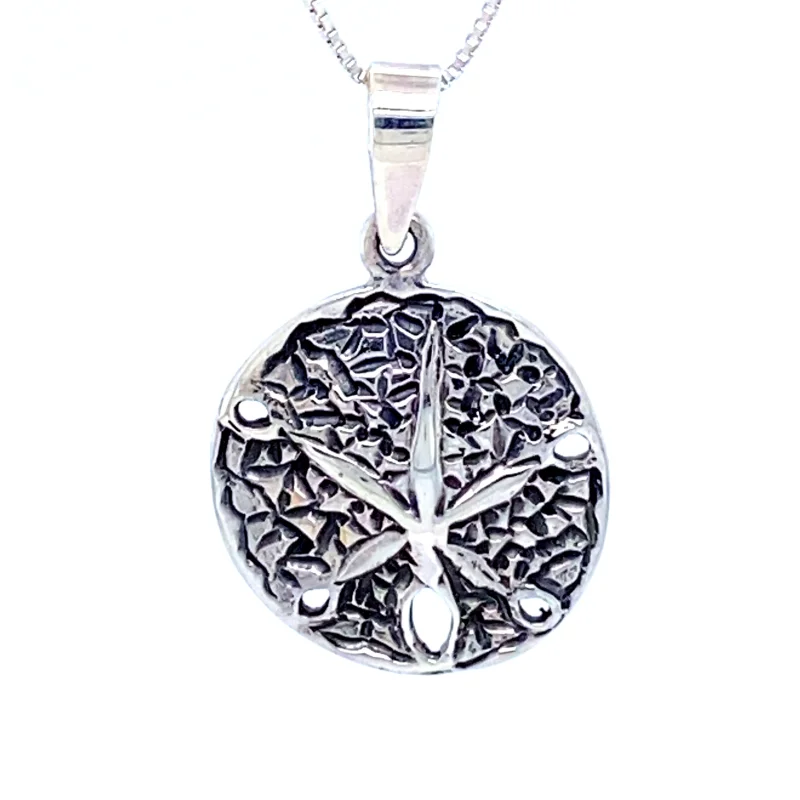 Sand Dollar Pendant with Textured Finish