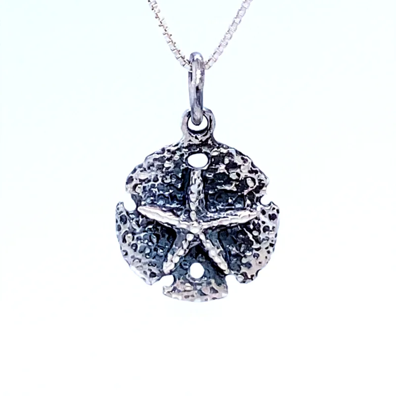 Small Oxidized Sand Dollar Charm