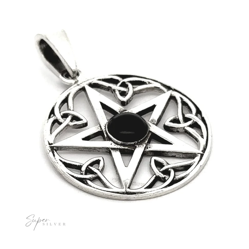 Pentagram Pendant with Onyx Stone