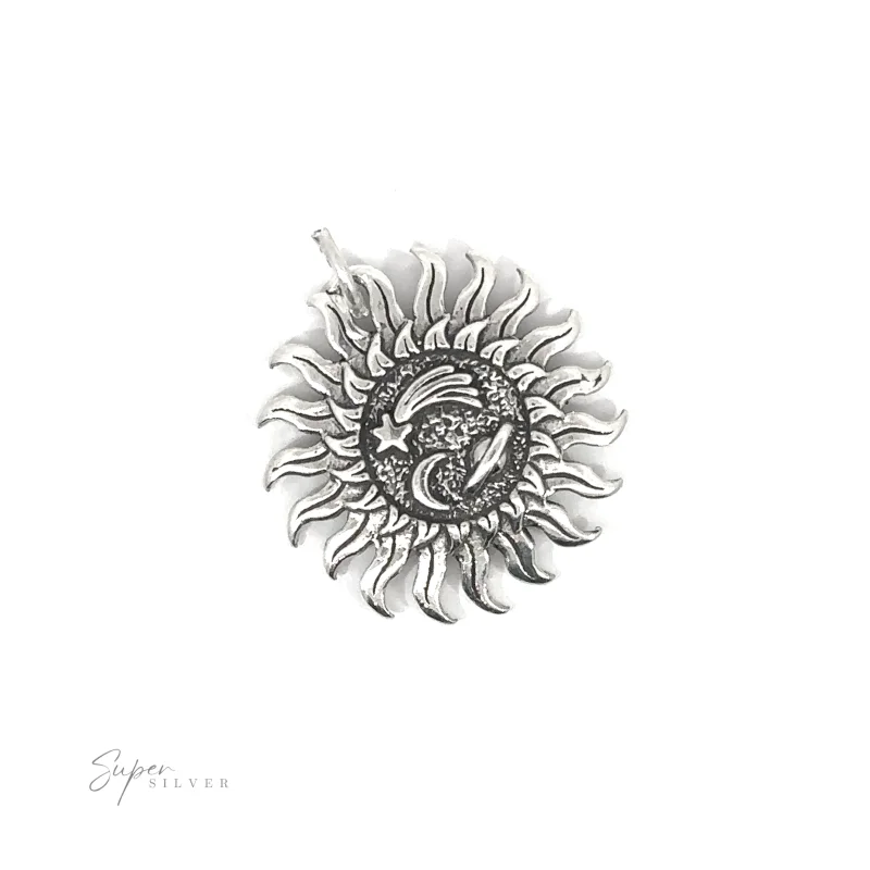 Trippy Sun Charm with Space Details