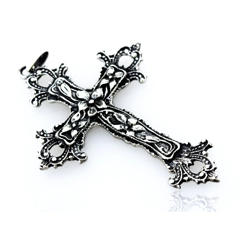 Medieval Floral Cross Pendant