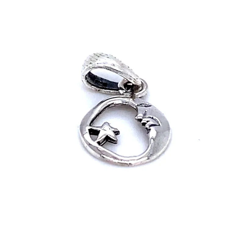 Small Moon and Star Pendant