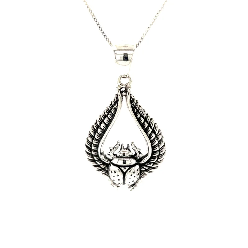 Stunning Winged Scarab Beetle Pendant