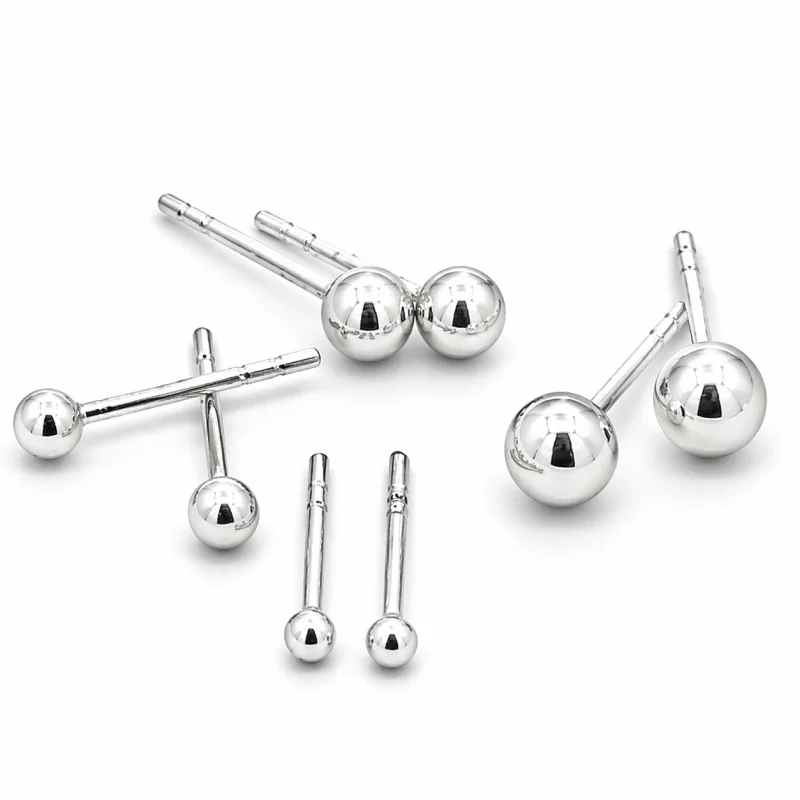 Simple Silver Ball Studs