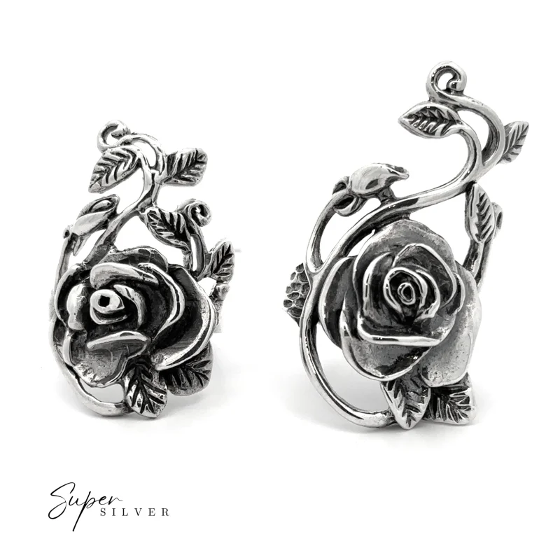 Striking Rose and Vine Ring