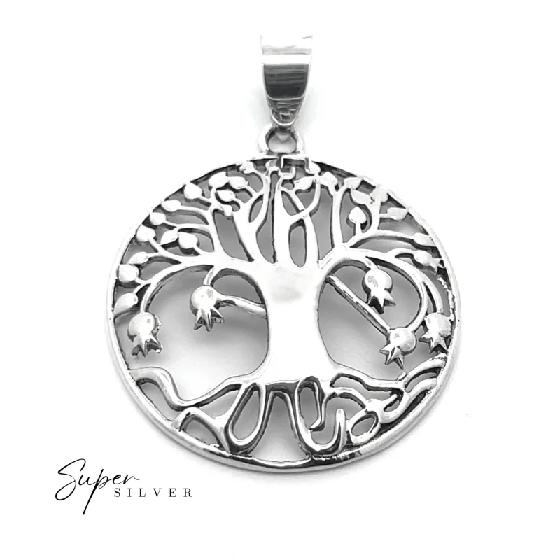 Sterling Silver Pomegranate Tree of Life Pendant