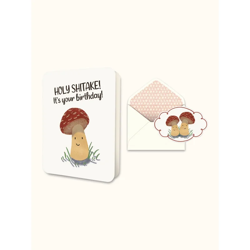Holy Shitake! Deluxe Greeting Card