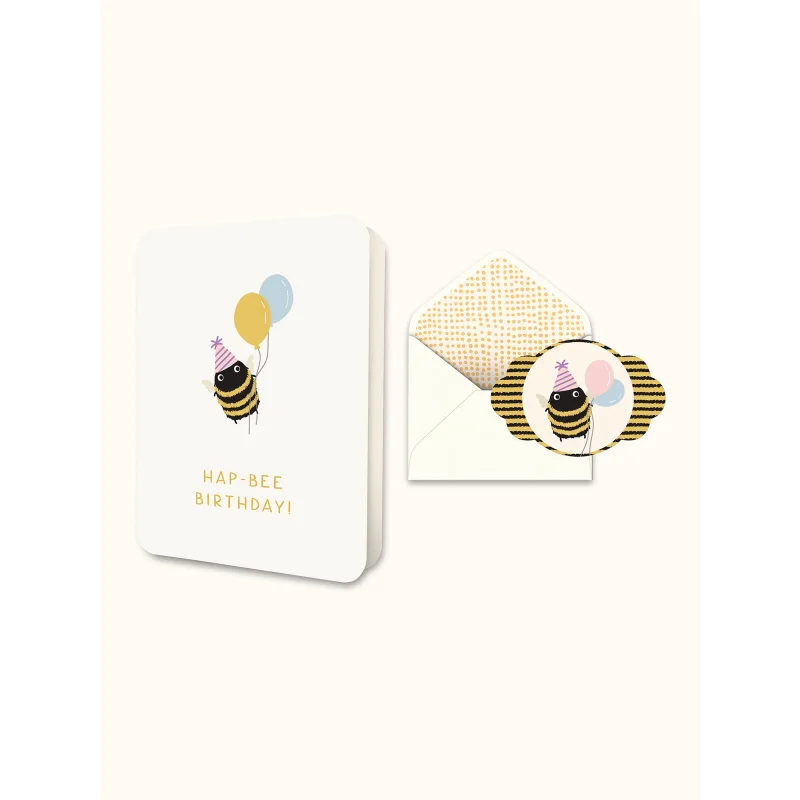 Hap-Bee Birthday Deluxe Greeting Card