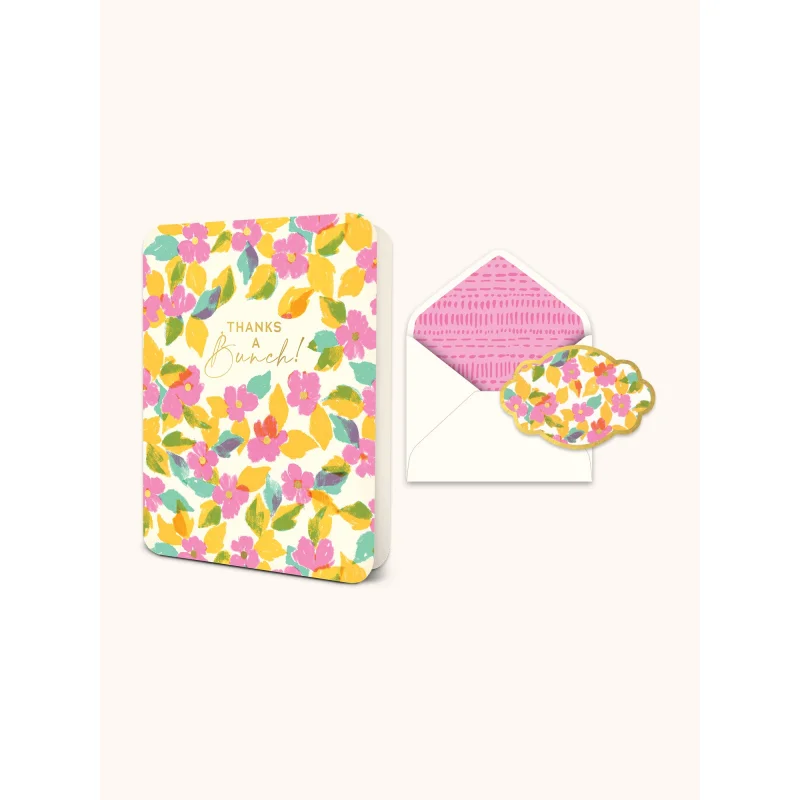 Thanks a Bunch Floral Deluxe Greeting Card