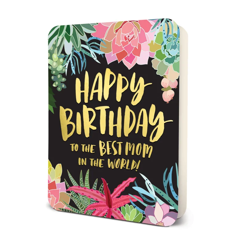 Succulents Best Mom Deluxe Greeting Card