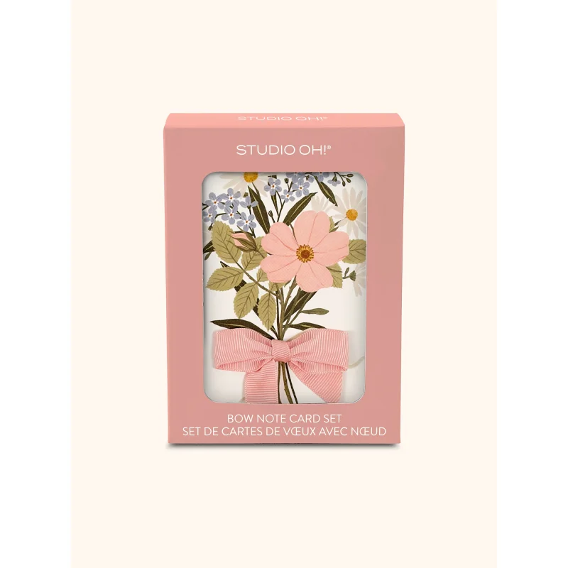 Wildflower Bouquet Bow Note Card Set