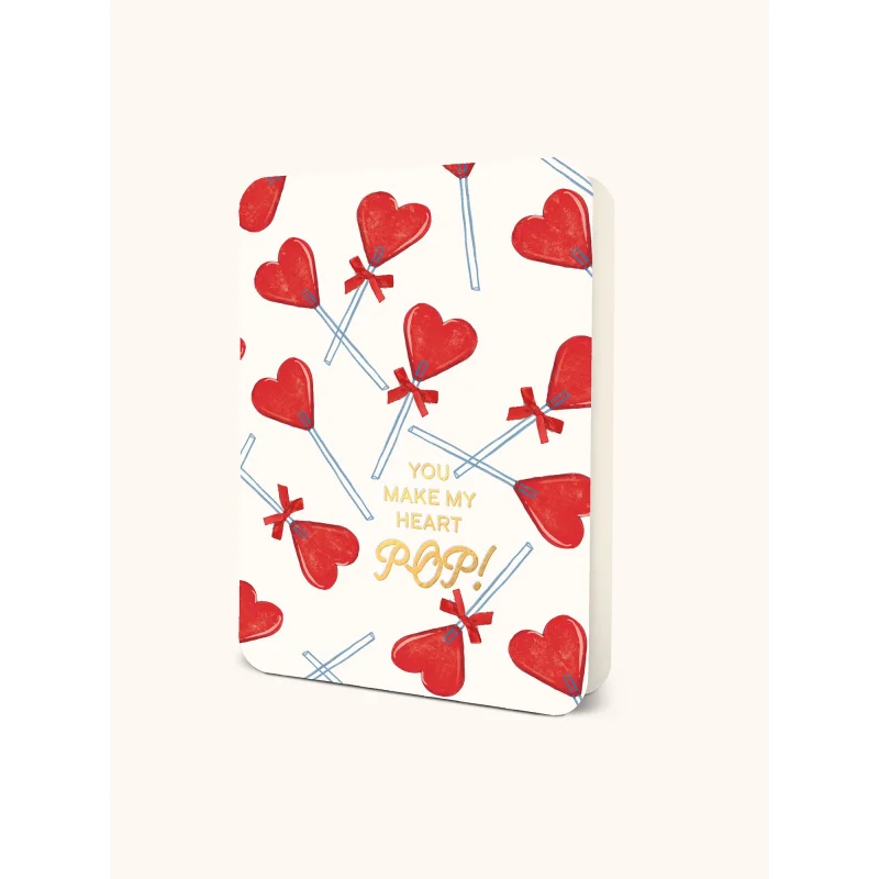 Heart Lollipops Deluxe Greeting Card