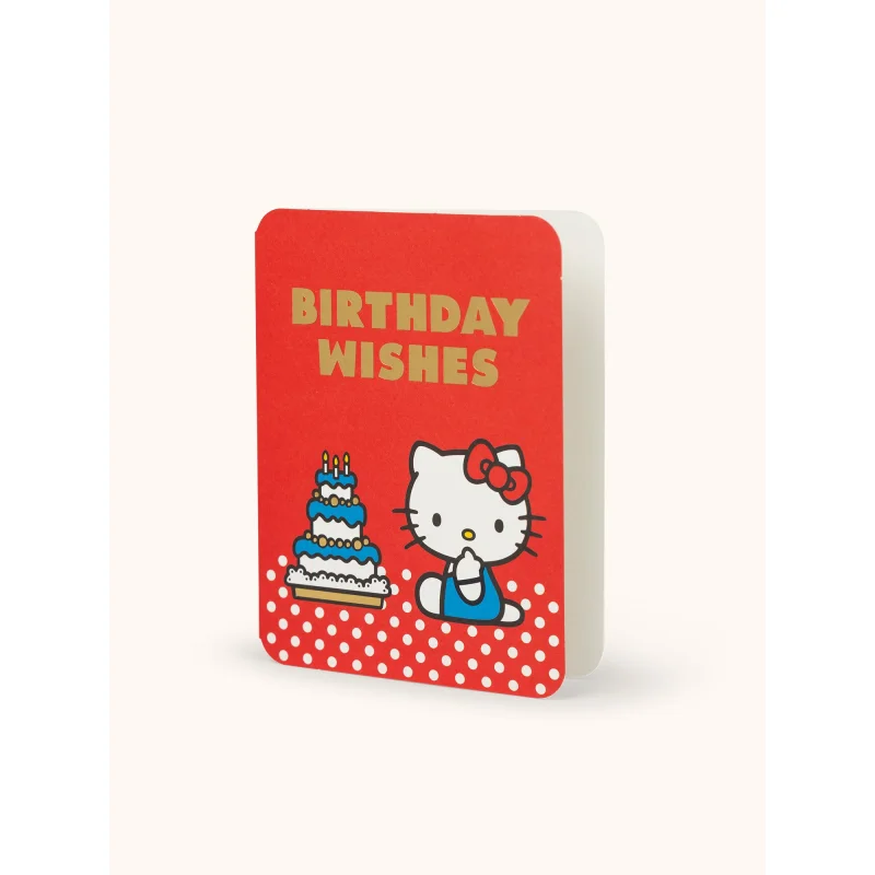 Retro Hello Kitty Birthday Wishes Deluxe Greeting Cards