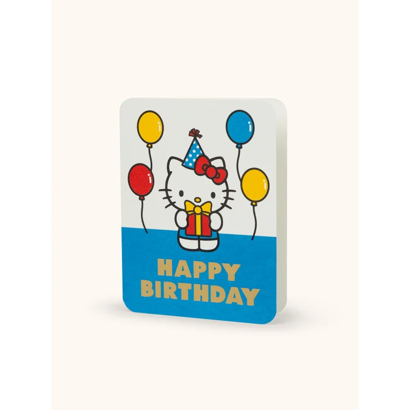 Retro Hello Kitty Happy Birthday Deluxe Greeting Cards