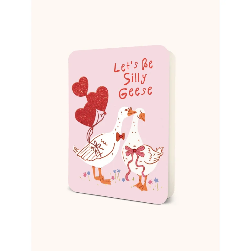 Silly Geese Deluxe Greeting Card
