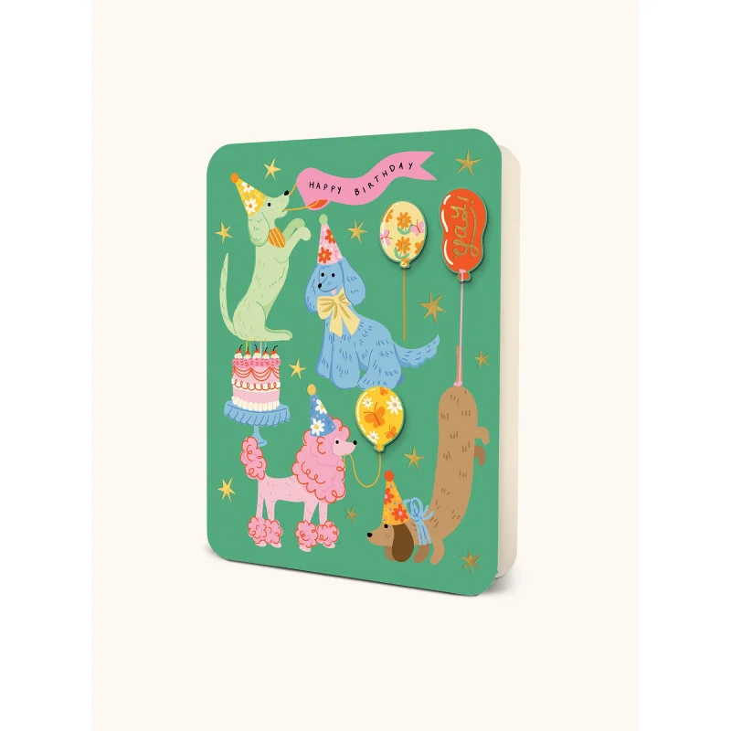 Paw-ty Time Deluxe Greeting Card
