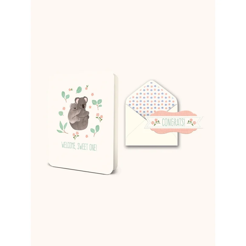 Welcome, Sweet One Deluxe Greeting Card