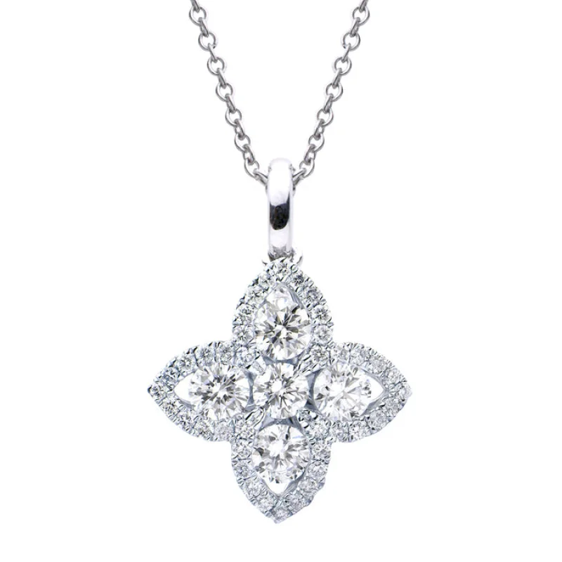 White Gold Diamond Pendant Necklace